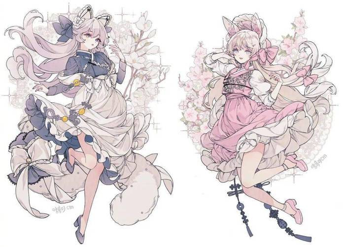 太萝莉了！动漫少女华丽礼服服饰设计素材分享